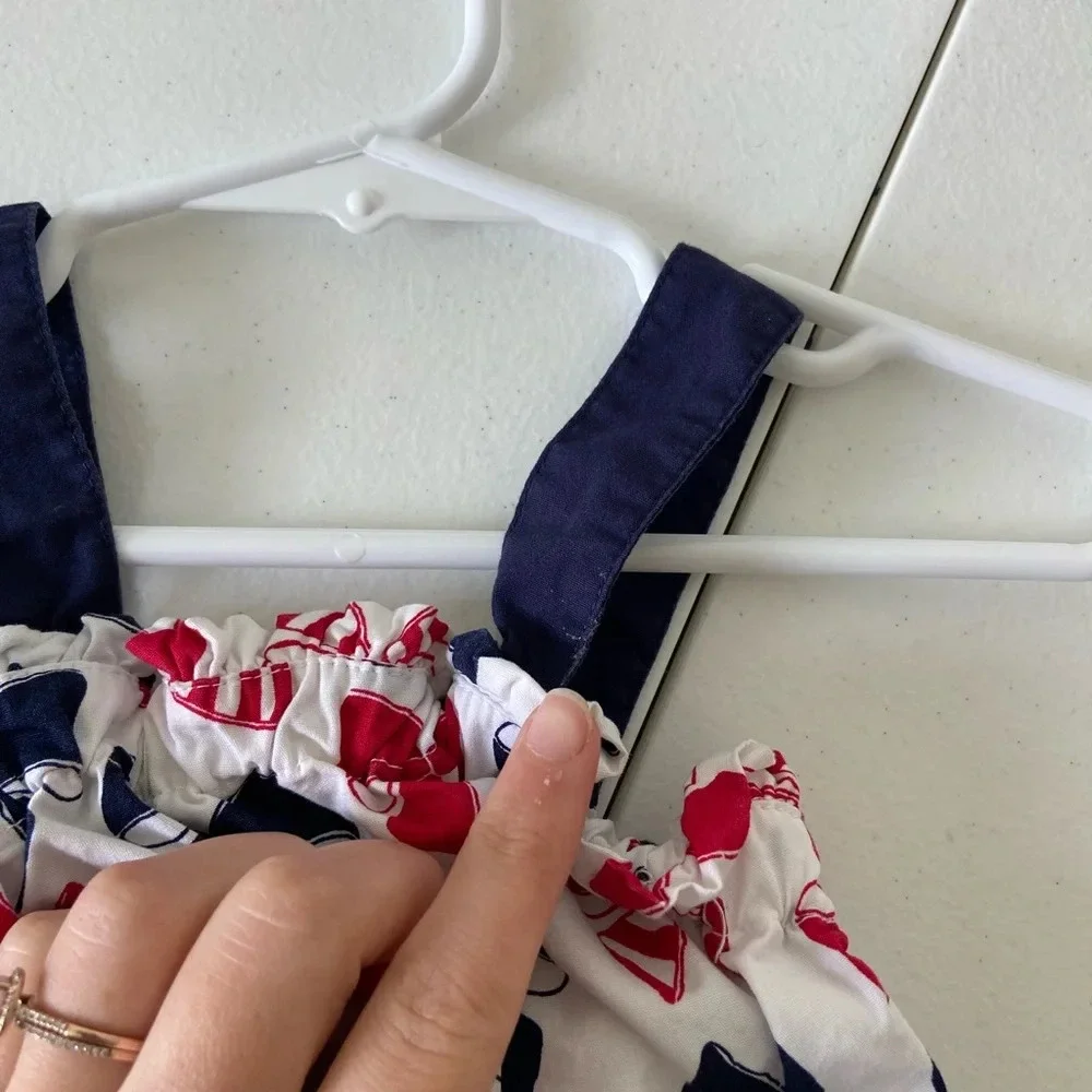 Gymboree baby girl’s red white & blue one piece outfit —‎ 12-18 months